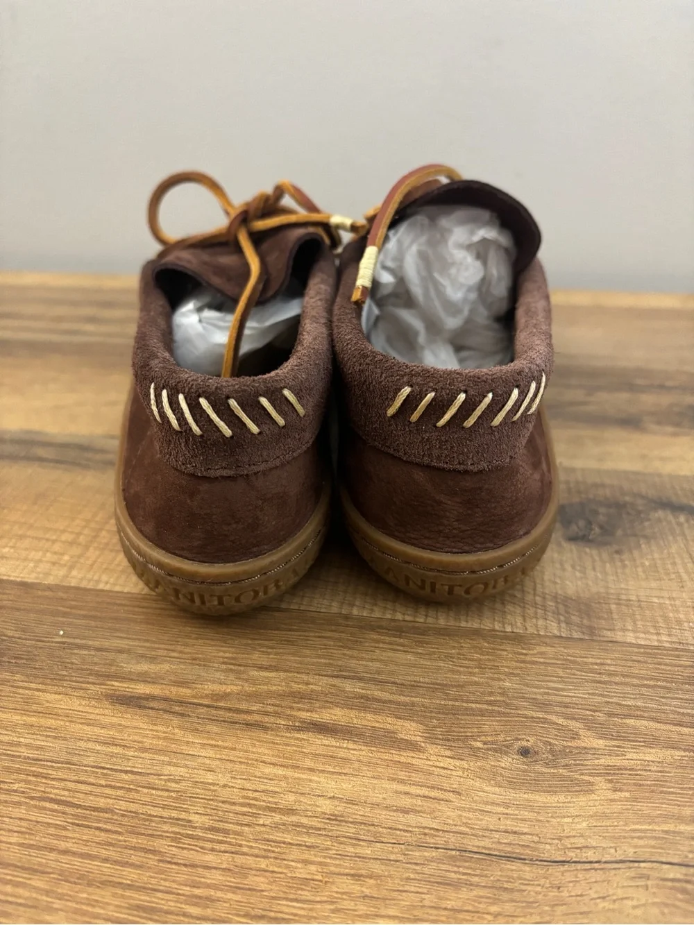 Manitobah Mukluks Modern Moccasins Nubuck Leather Brown Men’s NEW